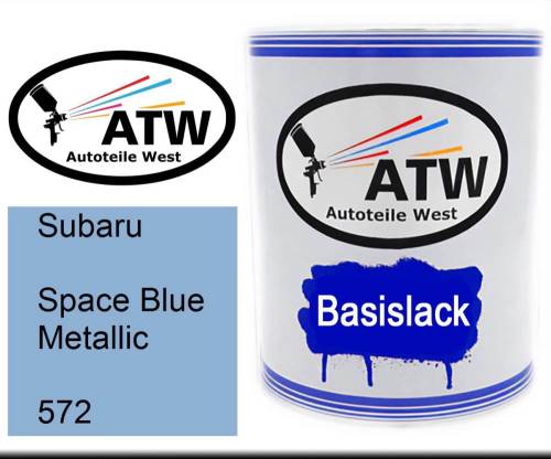 Subaru, Space Blue Metallic, 572: 1L Lackdose, von ATW Autoteile West.